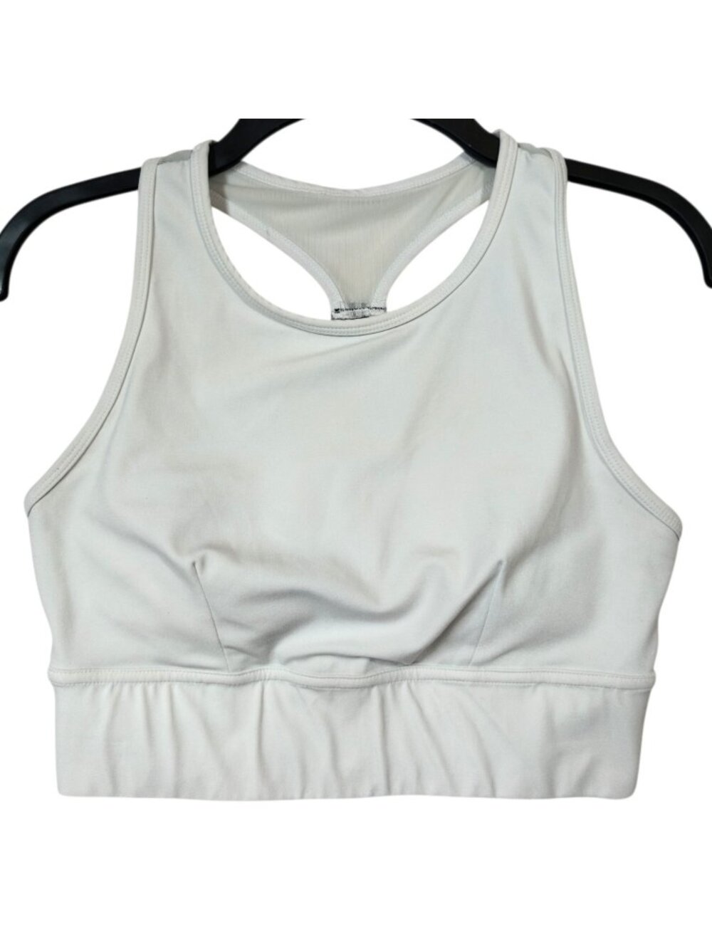 Sports Illustrated Sports Bra Medium White Racerback High Impact Padded Athletic